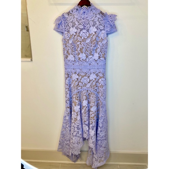 Costarellos Kimberissa Guipure Lace Handkerchief Dress - Picture 2 of 5